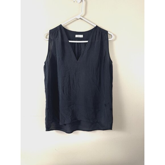 Vince Black Oversized Silk Cami S Top Minimalist Capsule Wardrobe Quiet Luxury - Picture 1 of 10